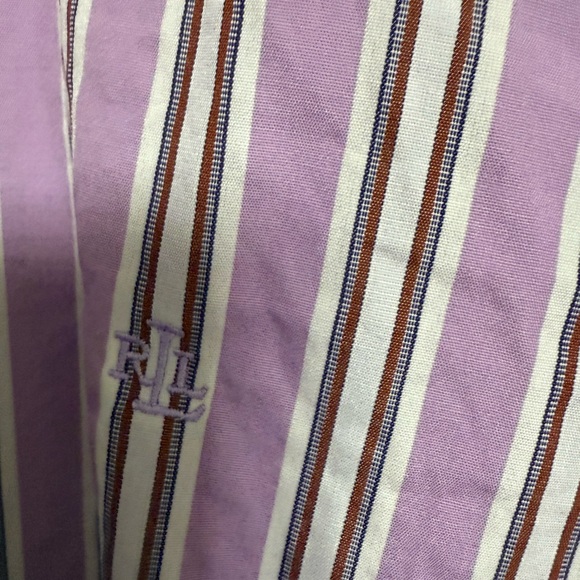 Ralph Lauren Purple and White Button Down Shirt - Picture 3 of 4